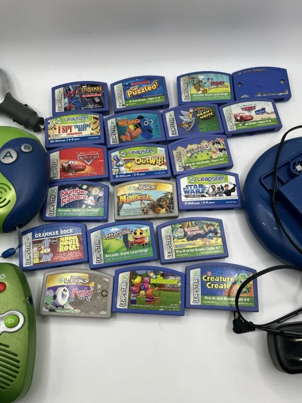 LeapFrog Leapster2 & Original Leapster Bundle w/ 20 Games Camera Dock FOR PARTS